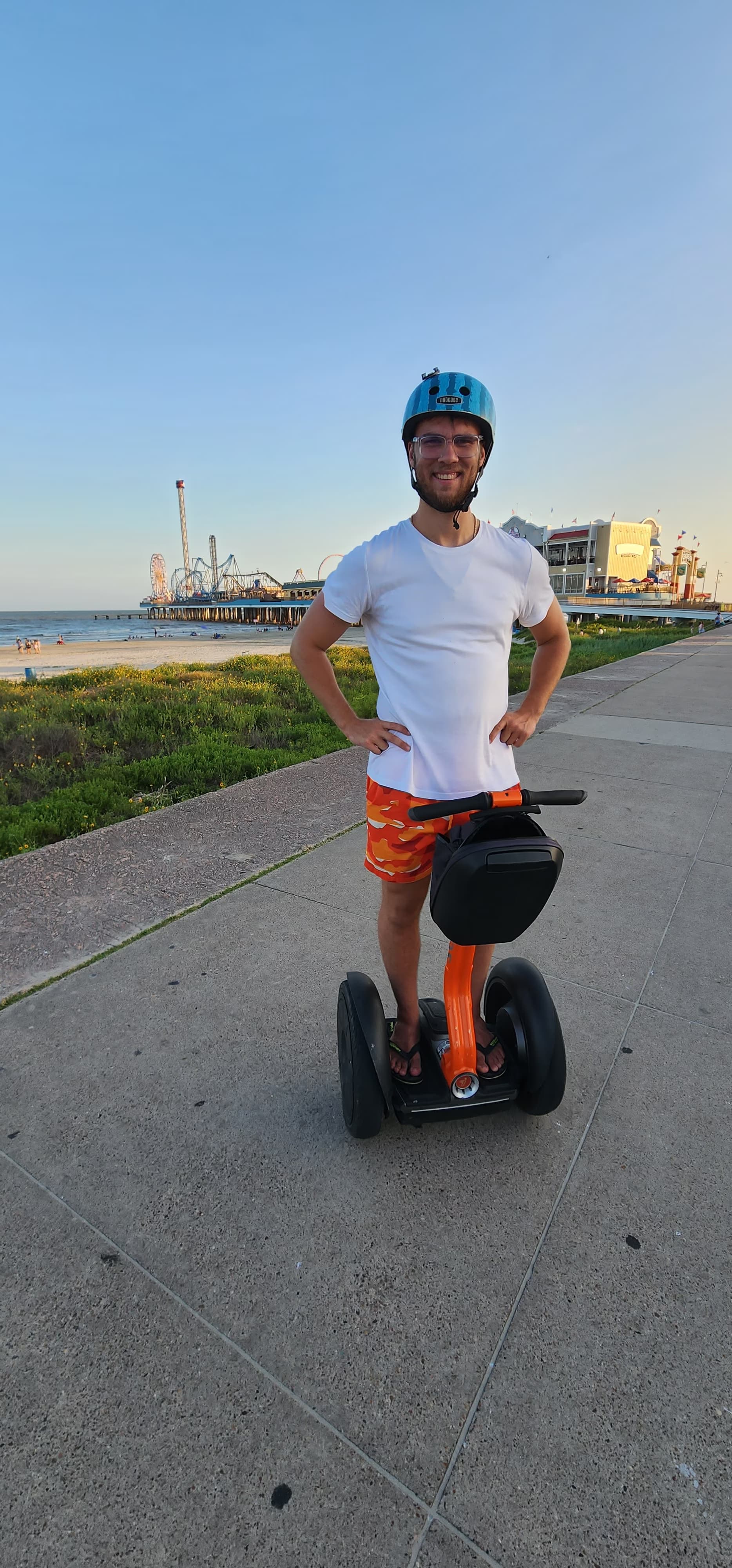 Beautiful sunset tour along Galveston seawall